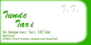 tunde tari business card